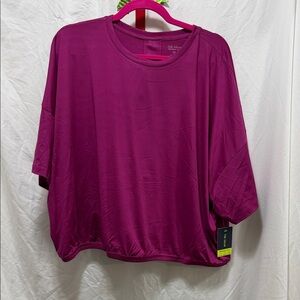 Chic Magenta Short Sleeve Top
